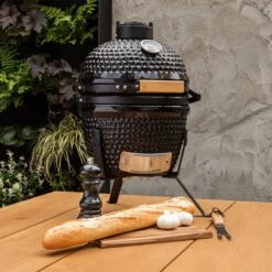 BluMill Kamado BBQ Egg - Kamado 13 Inch - Incl. Vlees Thermometer - Houtskoolbarbecues - Zwart - Ø 27cm -Barbecues Winkel 1200x1200 575