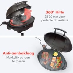 KitchenBrothers Elektrische BBQ - Met Grillplaat - Anti-aanbaklaag - Incl. Plank/Houders - Grilloppervlak 46,5x33,8cm - Tot 300°C - 2400W - Zwart 16 KitchenBrothers Elektrische BBQ - Met Grillplaat - Anti-aanbaklaag - Incl. Plank/Houders - Grilloppervlak 46,5x33,8cm - Tot 300°C - 2400W - Zwart -Barbecues Winkel 1200x1200 600