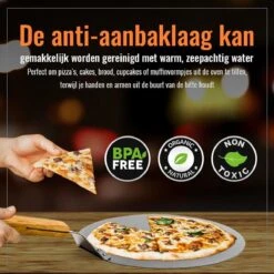 Inpro Pizzaschep RVS - Rond - Voor BBQ En Oven - Pizzaspatel - Taartschep - Houten Handvat - BBQ Gereedschap - Keukengerei - 30 Cm Diameter - Spatel -Barbecues Winkel 1200x1200 64