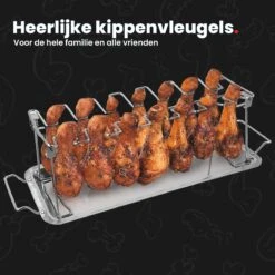 GrillX Kippenvleugelhouder - Kiphouder Voor BBQ & Oven - RVS - BBQ Accesoires 14 GrillX Kippenvleugelhouder - Kiphouder Voor BBQ & Oven - RVS - BBQ Accesoires -Barbecues Winkel 1200x1200 77