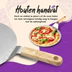Nowad Pizzaschep RVS Rond Voor BBQ En Oven - 30,5 Cm - Pizzaspatel - Taartschep - Houten Handvat - Ophangbaar - Rond - Vaatwasbestendig - Keukenaccessoires -Barbecues Winkel 1200x1200 95