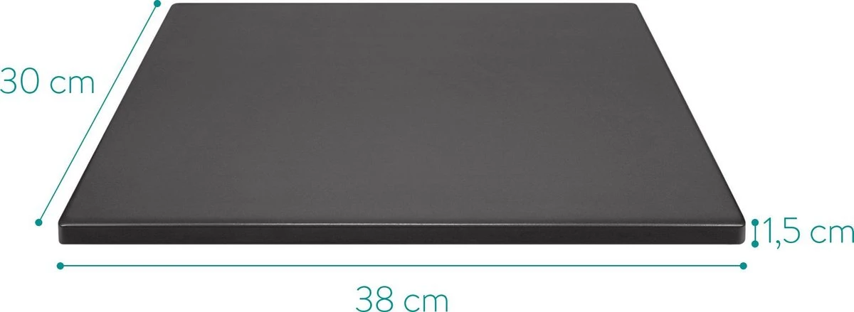 Navaris Pizzasteen XL Voor Oven En Barbecue - Rechthoekige Pizzaplaat 38 X 30 Cm - Inclusief Receptenboek - Keramisch Geglazuurd - Zwart 6 Navaris Pizzasteen XL Voor Oven En Barbecue - Rechthoekige Pizzaplaat 38 X 30 Cm - Inclusief Receptenboek - Keramisch Geglazuurd - Zwart - Afbeelding 4