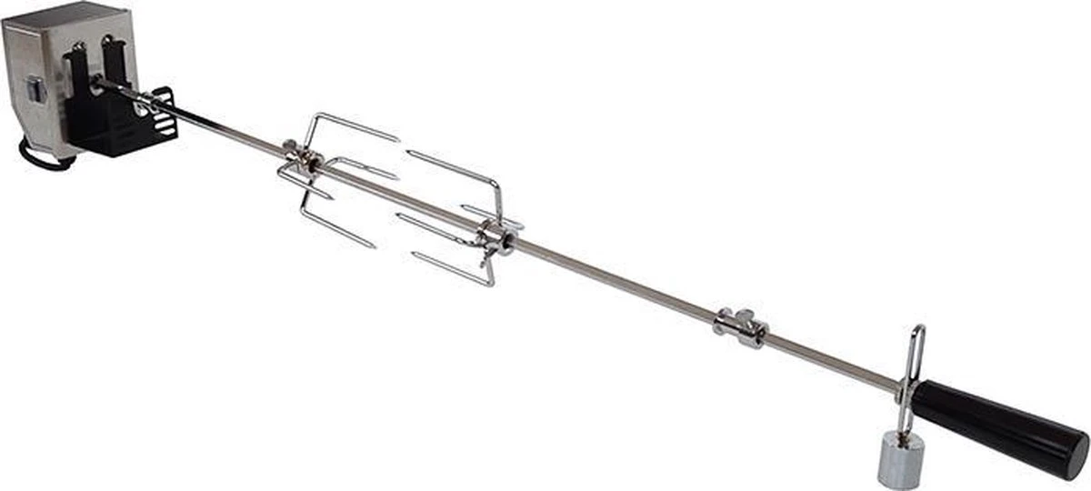 BBQNovation Elektrisch Draaispit Deluxe Met Extra Lang RVS Spit Geschikt Voor Meeste GAS BBQ's 3 BBQNovation Elektrisch Draaispit Deluxe Met Extra Lang RVS Spit Geschikt Voor Meeste GAS BBQ's