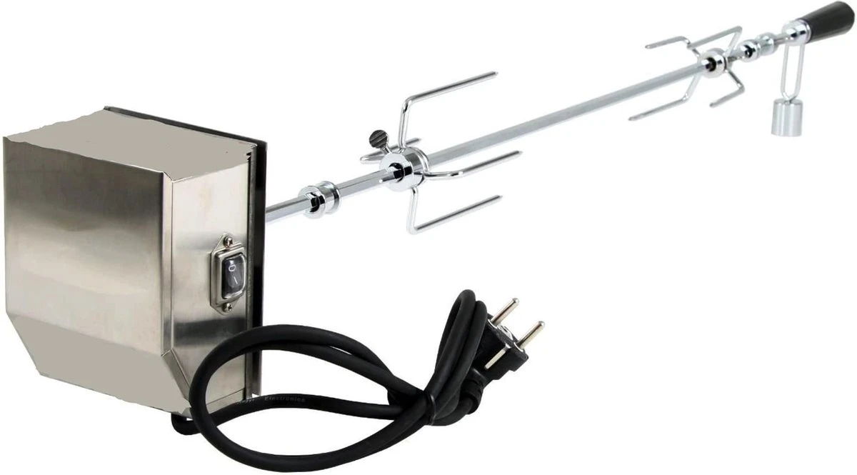 BBQNovation Elektrisch Draaispit Deluxe Met Extra Lang RVS Spit Geschikt Voor Meeste GAS BBQ's 4 BBQNovation Elektrisch Draaispit Deluxe Met Extra Lang RVS Spit Geschikt Voor Meeste GAS BBQ's - Afbeelding 2