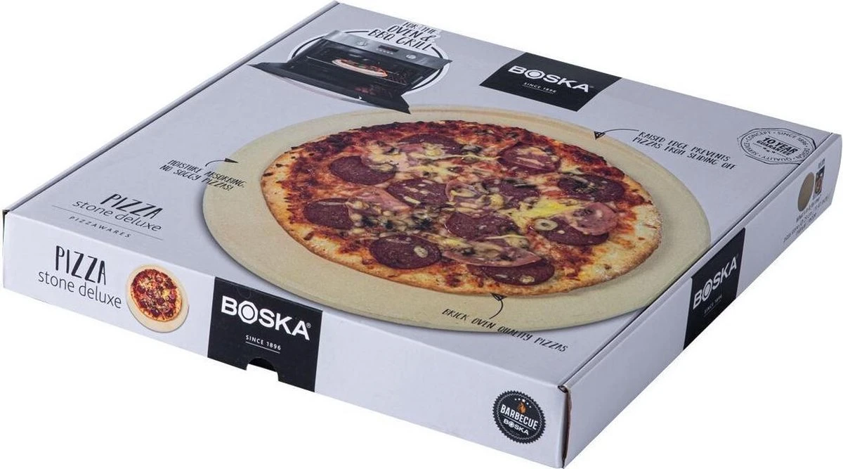 Boska Pizzasteen Deluxe L - Voor Oven & BBQ - Knapperige Pizza's - Ø 35 Cm - BBQ Accessoires 8 Boska Pizzasteen Deluxe L - Voor Oven & BBQ - Knapperige Pizza's - Ø 35 Cm - BBQ Accessoires - Afbeelding 6