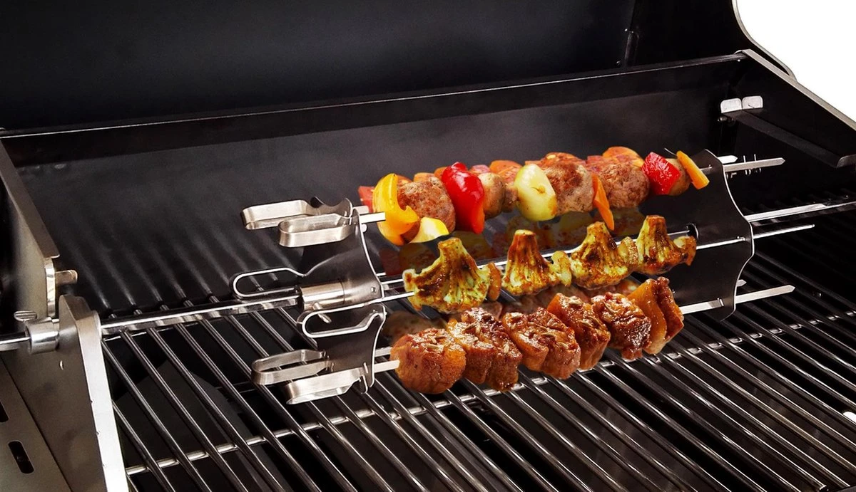 BBQ Rotisserie Kebab Spiezen Set (universele Set Geschikt Voor De Meeste Rotisseries / BBQ Spitten) 9 BBQ Rotisserie Kebab Spiezen Set (universele Set Geschikt Voor De Meeste Rotisseries / BBQ Spitten) - Afbeelding 7