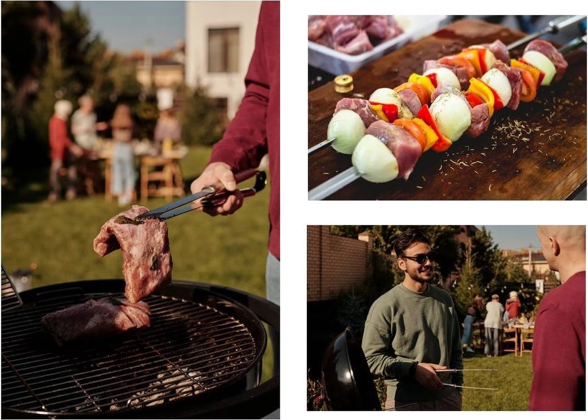 BBQ Accesoires Set Met Thermometer, Handschoenen, Bbq Tang, Bbq Borstel Van Zedar 5 BBQ Accesoires Set Met Thermometer, Handschoenen, Bbq Tang, Bbq Borstel Van Zedar - Afbeelding 3