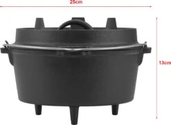 Dutch Oven Enkhuizen Met Deksel Gietijzer Zwart 4,2 L -Barbecues Winkel 1200x877 1