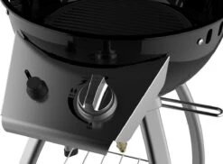 Accente Outdoor Gas BBQ - ø 45 Cm- Inclusief Grillplaat & Gasslang - Zwart -Barbecues Winkel 1200x883