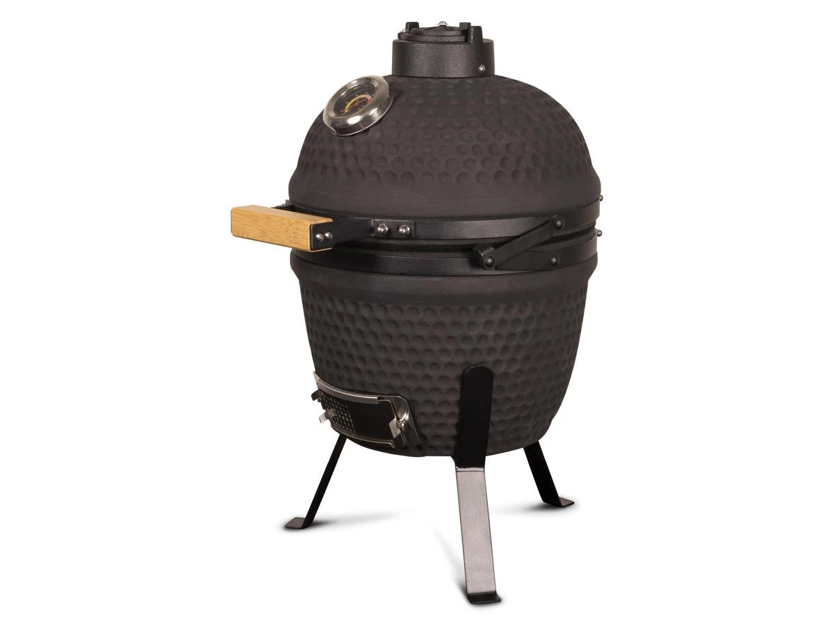 Patton Kamado Grill 13" - Keramisch - Kookoppervlak Ø 28 - Mat Zwart 4 Patton Kamado Grill 13" - Keramisch - Kookoppervlak Ø 28 - Mat Zwart - Afbeelding 2