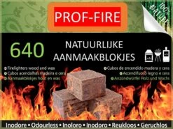 PROF-FIRE - 640 Aanmaakblokjes Bruin- Voordeelbox - Ecologisch - Milieuvriendelijk - CO2 Neutraal - Fire-Up Kwaliteit -Barbecues Winkel 1200x900