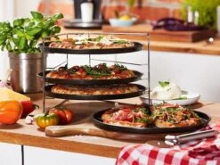 Pizza - Pizzarek - Pizza Oven - Zenker - Pizzabakset - 5 Delige Set Voor 4 Pizza's - Ø 28,5 Cm - Antiaanbaklaag Van ILAG® - Pizzaplaat - Pizza -Barbecues Winkel 1200x900 4