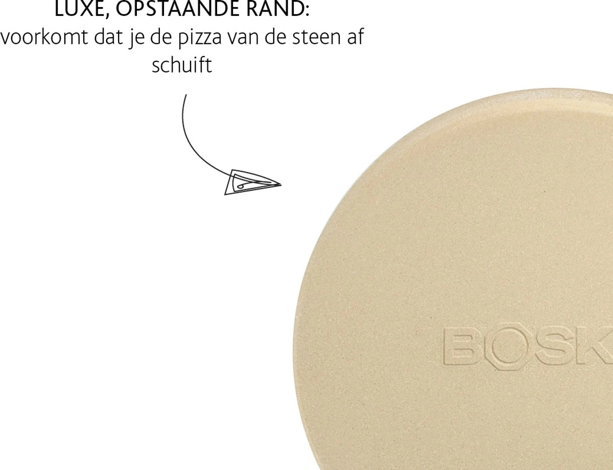 Boska Pizzasteen Deluxe - Voor Oven & BBQ - Knapperige Pizza's - Ø 29.5 Cm - BBQ Accessoires 7 Boska Pizzasteen Deluxe - Voor Oven & BBQ - Knapperige Pizza's - Ø 29.5 Cm - BBQ Accessoires - Afbeelding 5
