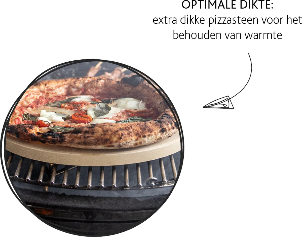 Boska Pizzasteen Deluxe - Voor Oven & BBQ - Knapperige Pizza's - Ø 29.5 Cm - BBQ Accessoires 6 Boska Pizzasteen Deluxe - Voor Oven & BBQ - Knapperige Pizza's - Ø 29.5 Cm - BBQ Accessoires - Afbeelding 4