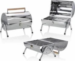 BBQ Collection Houtskoolbarbecue - Cilinder - Chroom -Barbecues Winkel 1200x972