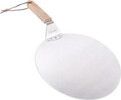 Nowad Pizzaschep RVS Rond Voor BBQ En Oven - 30,5 Cm - Pizzaspatel - Taartschep - Houten Handvat - Ophangbaar - Rond - Vaatwasbestendig - Keukenaccessoires -Barbecues Winkel 1200x992 1