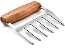 GrillX Luxe Vleesklauwen - Houten Handvat - RVS Meat Claws - Vleesshredder - Pulled Pork, Chicken - BBQ Accesoires -Barbecues Winkel 1200x992