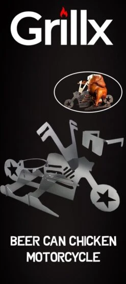GrillX Beer Can Chicken Houder - Kiphouder Motorcycle - BBQ Accesoires - Bierkip - Barbeque Gereedschap - Chicken Sitter 13 GrillX Beer Can Chicken Houder - Kiphouder Motorcycle - BBQ Accesoires - Bierkip - Barbeque Gereedschap - Chicken Sitter -Barbecues Winkel 533x1200