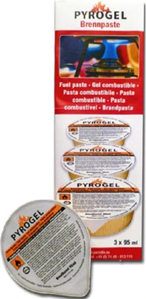 Pyrogel Brandpasta Cups - Geschikt Voor Fondue ( Set Van 3 ) 3 Pyrogel Brandpasta Cups - Geschikt Voor Fondue ( Set Van 3 )