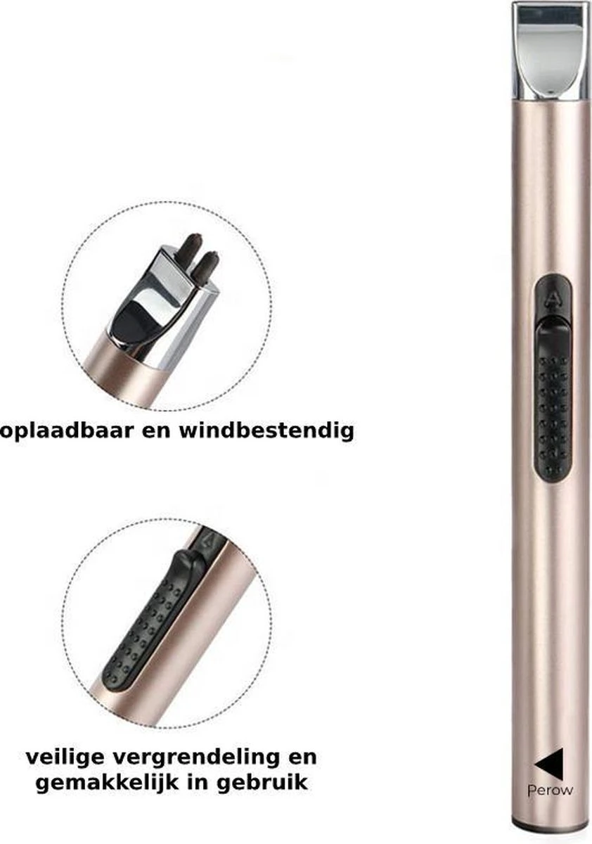 Oplaadbare Lange Elektrische Aansteker - Duurzame Plasma Aansteker - Inclusief Cadeauverpakking - BBQ - Kaarsen - Rose 9 Oplaadbare Lange Elektrische Aansteker - Duurzame Plasma Aansteker - Inclusief Cadeauverpakking - BBQ - Kaarsen - Rose - Afbeelding 7