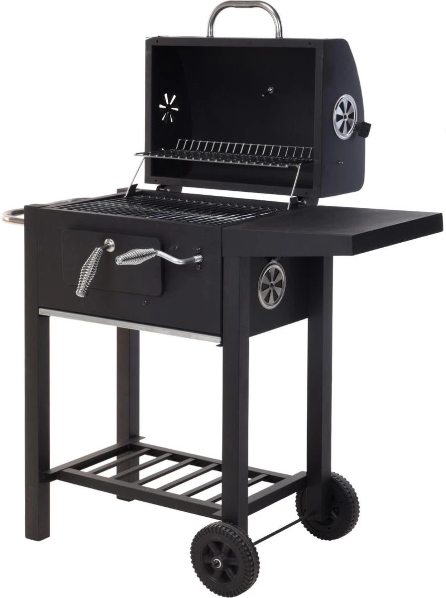 Vaggan Luxe Houtskool Barbecue - Grilloppervlak (LxB) 44 X 32 Cm - Staal - Matzwart 5 Vaggan Luxe Houtskool Barbecue - Grilloppervlak (LxB) 44 X 32 Cm - Staal - Matzwart - Afbeelding 3