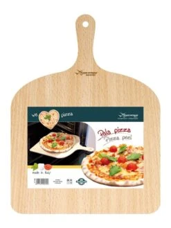 ETNA Pizza Set - Grote Pizzasteen & GRATIS Pizzaschep - 30 Cm X 38 Cm - Echt Italiaanse Pizzasteen - Broodbaksteen - BBQ Pizzasteen - Gemaakt Van Lavasteen Uit De Etna - Non-stick - Eppicotispai -Barbecues Winkel 901x1200