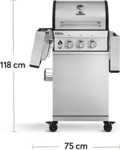 Burnhard Gas BBQ FRED JR. Deluxe - 2 Branders - Incl. Keramische Infraroodbrander & Afdekhoes - Deluxe 35 Burnhard Gas BBQ FRED JR. Deluxe - 2 Branders - Incl. Keramische Infraroodbrander & Afdekhoes - Deluxe -Barbecues Winkel 961x1200
