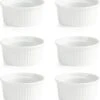 6x Crème Brulée Schaaltje / Ramekin - 9 Cm - Olympia - Geschikt Voor Oven, Vriezer En Vaatwasser