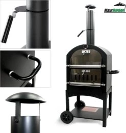 MaxxGarden Pizza Oven - Smoker Barbecue Op Hout, Houtskool Of Pellets - 45 X 65 X 158cm -Barbecues Winkel 1137x1200