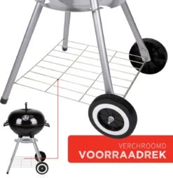 BBQ Collection Houtskoolbarbecue - Kogelbarbecue 45 X 60 Centimeter - Ronde Barbecue - Barbecue Op Wielen - Zwart - Metaal -Barbecues Winkel 1169x1200