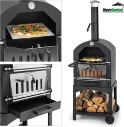 MaxxGarden Pizza Oven - Smoker Barbecue Op Hout, Houtskool Of Pellets - 45 X 65 X 158cm -Barbecues Winkel 1175x1200 2