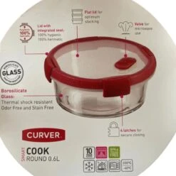 Curver Ovenschaal Klein - 1 Persoon - Ovenschaal Rond - Ovenschaal Met Deksel - Borosilicaat Glas - Breukvast -Barbecues Winkel 1195x1200