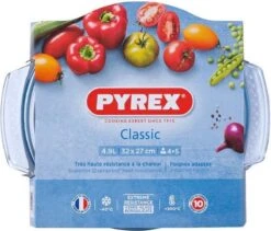 Pyrex - Classic Ovenschaal Rond Met Deksel 3,5 Liter - Transparant -Barbecues Winkel 1200x1025