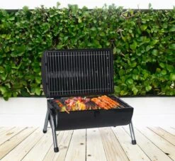 MaxxGarden BBQ - Houtskool Barbecue - Smoker Barbecue - Grilloppervlak (LxB) 38 X 52 Cm - Met Dubbel Grill Vlak - Zwart -Barbecues Winkel 1200x1105