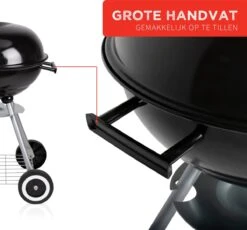 BBQ Collection Houtskoolbarbecue - Kogelbarbecue 45 X 60 Centimeter - Ronde Barbecue - Barbecue Op Wielen - Zwart - Metaal -Barbecues Winkel 1200x1116