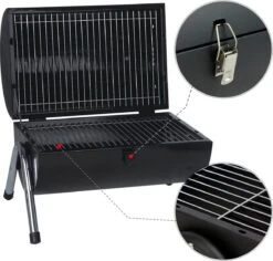 MaxxGarden BBQ - Houtskool Barbecue - Smoker Barbecue - Grilloppervlak (LxB) 38 X 52 Cm - Met Dubbel Grill Vlak - Zwart -Barbecues Winkel 1200x1148