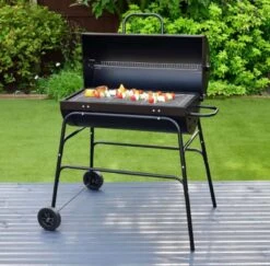 BBQ XL Houtskoolbarbecue - Cilindervorm - Grilloppervlak (LxB) 71 X 35 Cm - Zwart -Barbecues Winkel 1200x1182 1