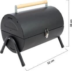 MaxxGarden BBQ - Houtskool Barbecue - Smoker Barbecue - Grilloppervlak (LxB) 38 X 52 Cm - Met Dubbel Grill Vlak - Zwart -Barbecues Winkel 1200x1182