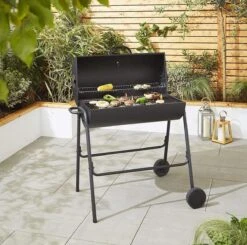 BBQ XL Houtskoolbarbecue - Cilindervorm - Grilloppervlak (LxB) 71 X 35 Cm - Zwart -Barbecues Winkel 1200x1191 1