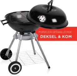 BBQ Collection Houtskoolbarbecue - Kogelbarbecue 45 X 60 Centimeter - Ronde Barbecue - Barbecue Op Wielen - Zwart - Metaal -Barbecues Winkel 1200x1191