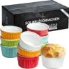 Chefarone Mini Ronde Ovenschalen - Mini Vormpjes Set Van 10 - Bakvormen Keramiek 200 ML - Crème Brulée Schaaltje - Multicolor -Barbecues Winkel 1200x1195
