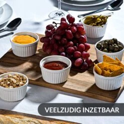 Chefarone Mini Ronde Ovenschalen - Mini Vormpjes Set Van 10 - Bakvormen Keramiek 200 ML - Crème Brulée Schaaltje - Wit -Barbecues Winkel 1200x1200 107