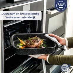 Westinghouse Ovenschaal Braadslede - Ø 25 Cm - Zwart Marmer - Kerstdiner -Barbecues Winkel 1200x1200 135