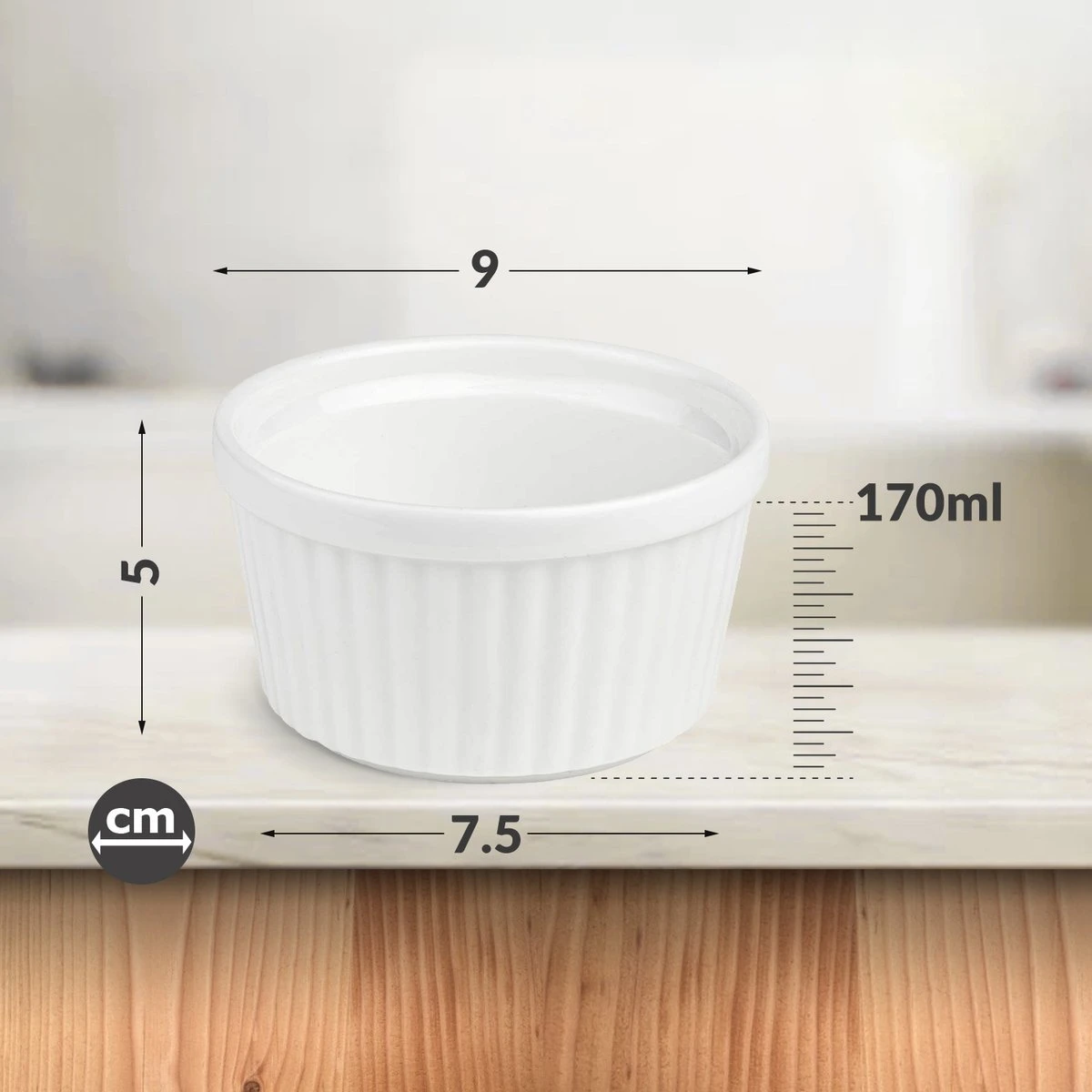 Chefarone Mini Ronde Ovenschalen - Mini Vormpjes Set Van 10 - Bakvormen Keramiek 200 ML - Crème Brulée Schaaltje - Multicolor 8 Chefarone Mini Ronde Ovenschalen - Mini Vormpjes Set Van 10 - Bakvormen Keramiek 200 ML - Crème Brulée Schaaltje - Multicolor - Afbeelding 6