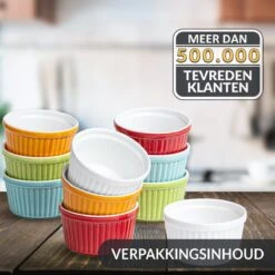 Chefarone Mini Ronde Ovenschalen - Mini Vormpjes Set Van 10 - Bakvormen Keramiek 200 ML - Crème Brulée Schaaltje - Multicolor 17 Chefarone Mini Ronde Ovenschalen - Mini Vormpjes Set Van 10 - Bakvormen Keramiek 200 ML - Crème Brulée Schaaltje - Multicolor -Barbecues Winkel 1200x1200 150