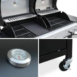 Alice's Garden Houtskool Barbecue - Grilloppervlak (LxB) 41 X 44 Cm - Gas En Houtskool - 3 Branders - Marsac Zwart -Barbecues Winkel 1200x1200 54