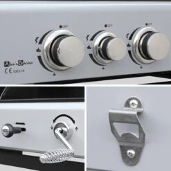 Alice's Garden Houtskool Barbecue - Grilloppervlak (LxB) 41 X 44 Cm - Gas En Houtskool - 3 Branders - Marsac Zwart -Barbecues Winkel 1200x1200 55