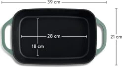 Springlane Gietijzer Ovenschaal Mint - 39,2 X 21,2 Cm, 4 L -Barbecues Winkel 1200x666 1