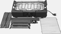 Royalty Line Elektrische Barbecue - Indoor En Outdoor BBQ - Tafelgrill - Elektrische Grill - Grill Oppervlak 40x24 Cm - 2000W - Met Stand - Zwart -Barbecues Winkel 1200x686