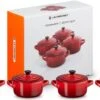Le Creuset Aardewerken Mini Pannetjes Set Van 4 Stuks Kersenrood -Barbecues Winkel 1200x687